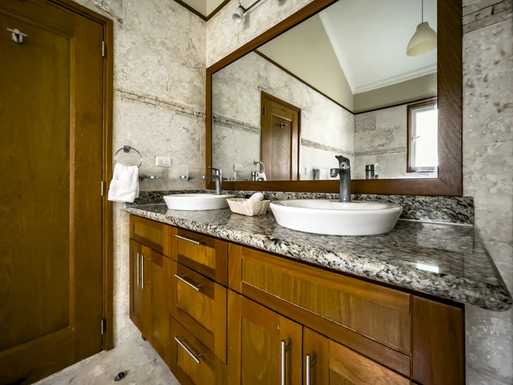 buyDRproperty Bathroom with double sink vanity in a stunning 3 bedroom condo. Sosua Real Estate