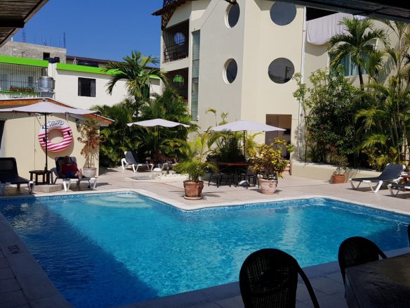 buyDRproperty Hotel with bar/restaurant for sale in Sosua: Pool and outdoor seating area. Sosua Real Estate