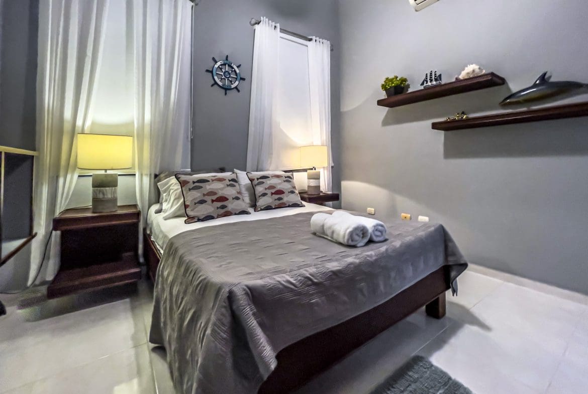 buyDRproperty Bedroom in a stunning 4 bedroom villa with nautical decor. Sosua Real Estate