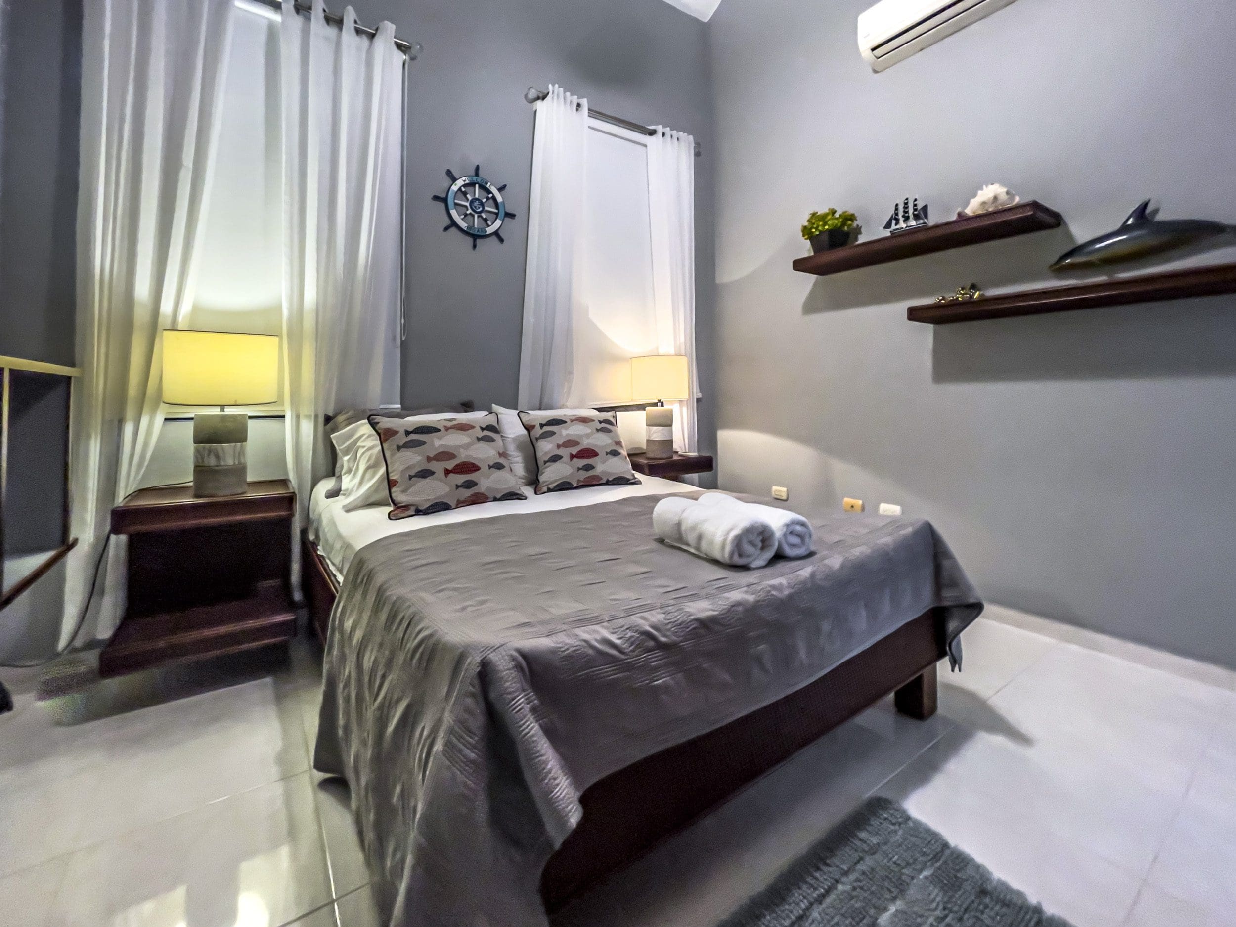 buyDRproperty Bedroom in a stunning 4 bedroom villa with nautical decor. Sosua Real Estate