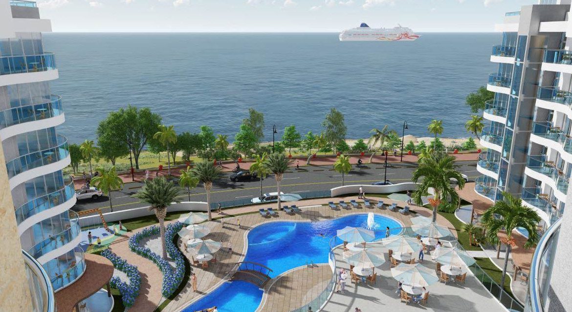 buyDRproperty Luxury condos at Atlantic Luxury Towers in the Dominican Republic with ocean views and swimming pool. Sosua Real Estate