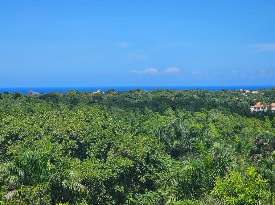 buyDRproperty Lush green landscape with ocean view, Beautiful Building Lots For Sale in Panorama Village Sosua Real Estate