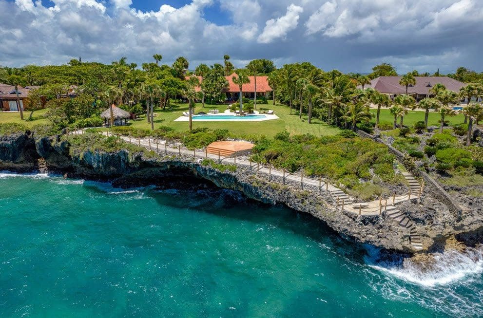 buyDRproperty Stunning oceanfront villa in the Dominican Republic with a pool overlooking the ocean. Sea Horse Ranch Sosua Real Estate
