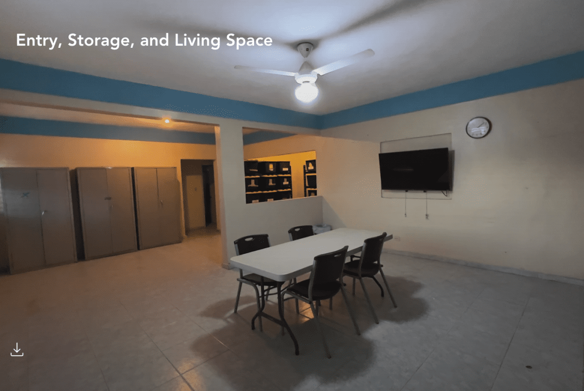 buyDRproperty Interior view of a hostel business in Monti Cristi, with storage and living space. Sosua Real Estate