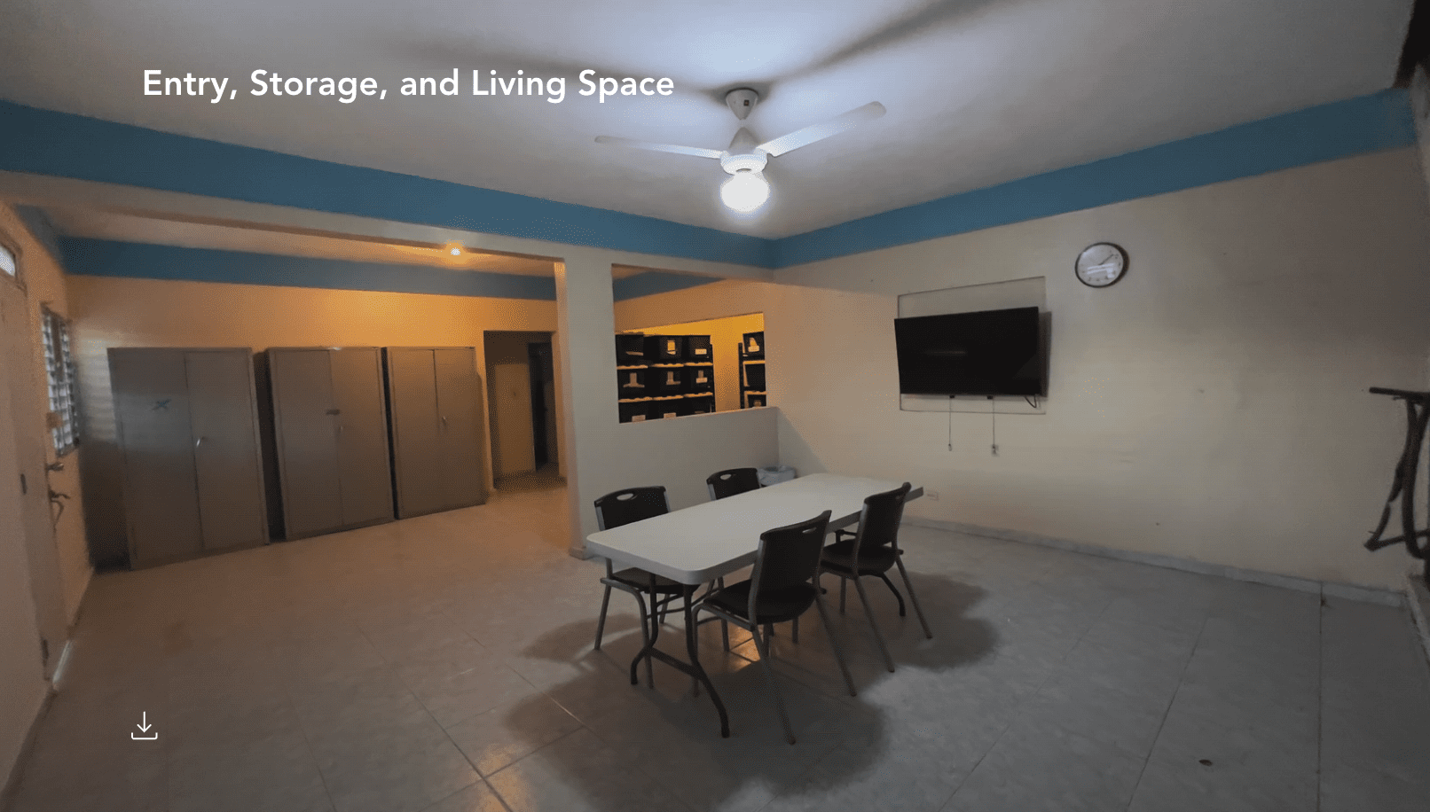 buyDRproperty Interior view of a hostel business in Monti Cristi, with storage and living space. Sosua Real Estate