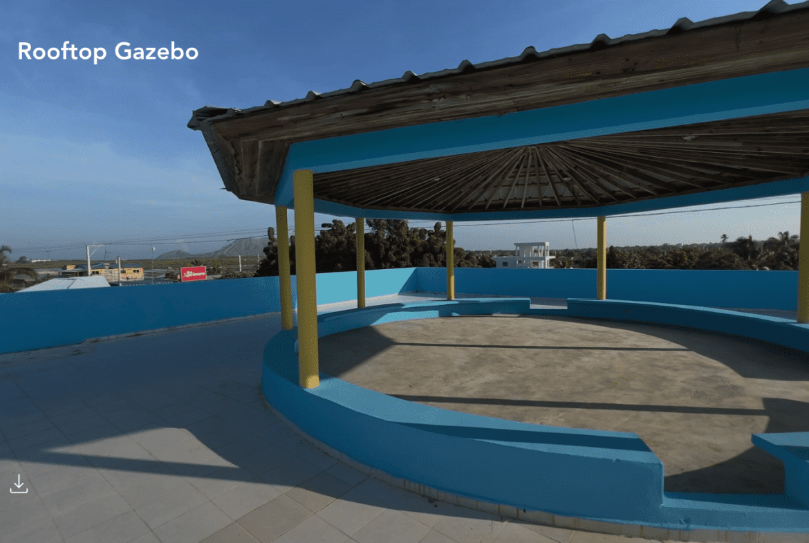 buyDRproperty Rooftop gazebo at a hostel business in Monti Cristi Sosua Real Estate