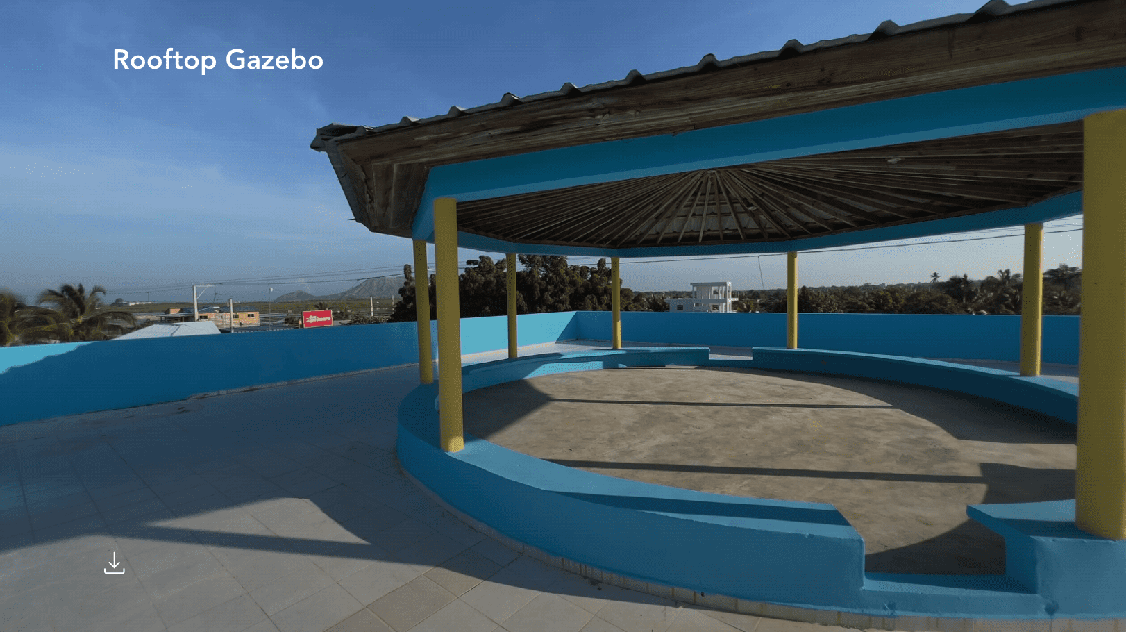 buyDRproperty Rooftop gazebo at a hostel business in Monti Cristi Sosua Real Estate