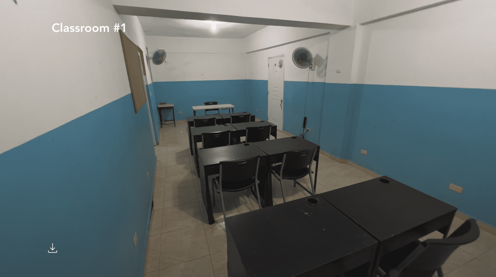buyDRproperty Classroom with desks and chairs, potentially for a Hostel Business. Sosua Real Estate