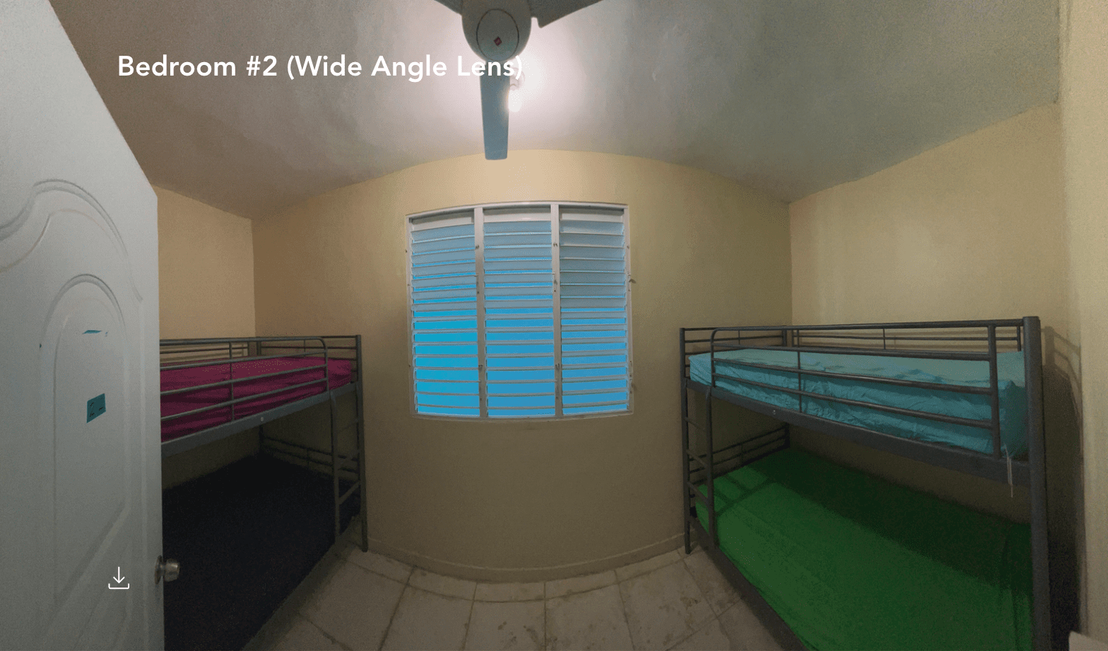 buyDRproperty Bedroom in hostel with two bunk beds, part of a hostel business. Sosua Real Estate