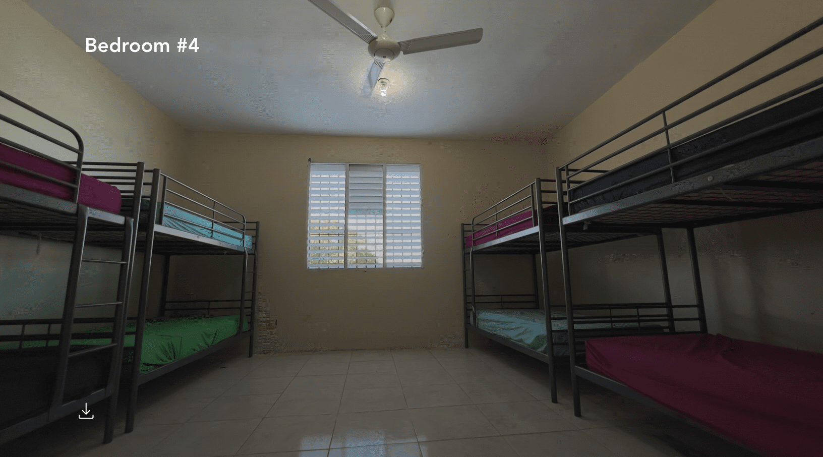 buyDRproperty Bedroom with bunk beds in a hostel, perfect for a hostel business. Sosua Real Estate