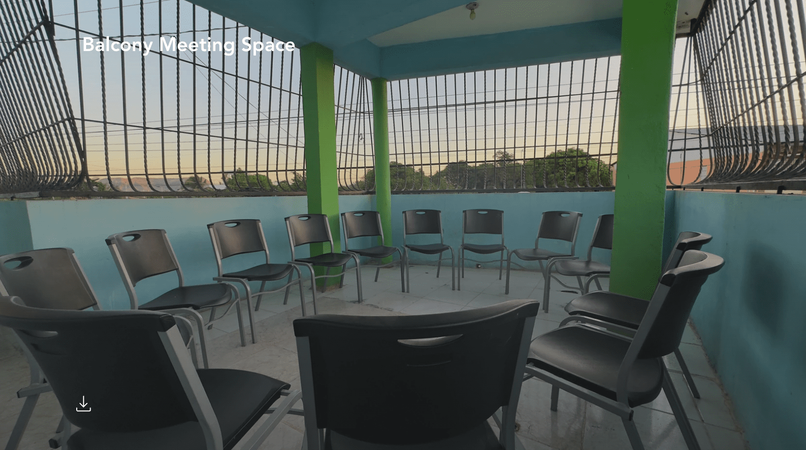 buyDRproperty Balcony meeting space in a hostel business for sale. Sosua Real Estate