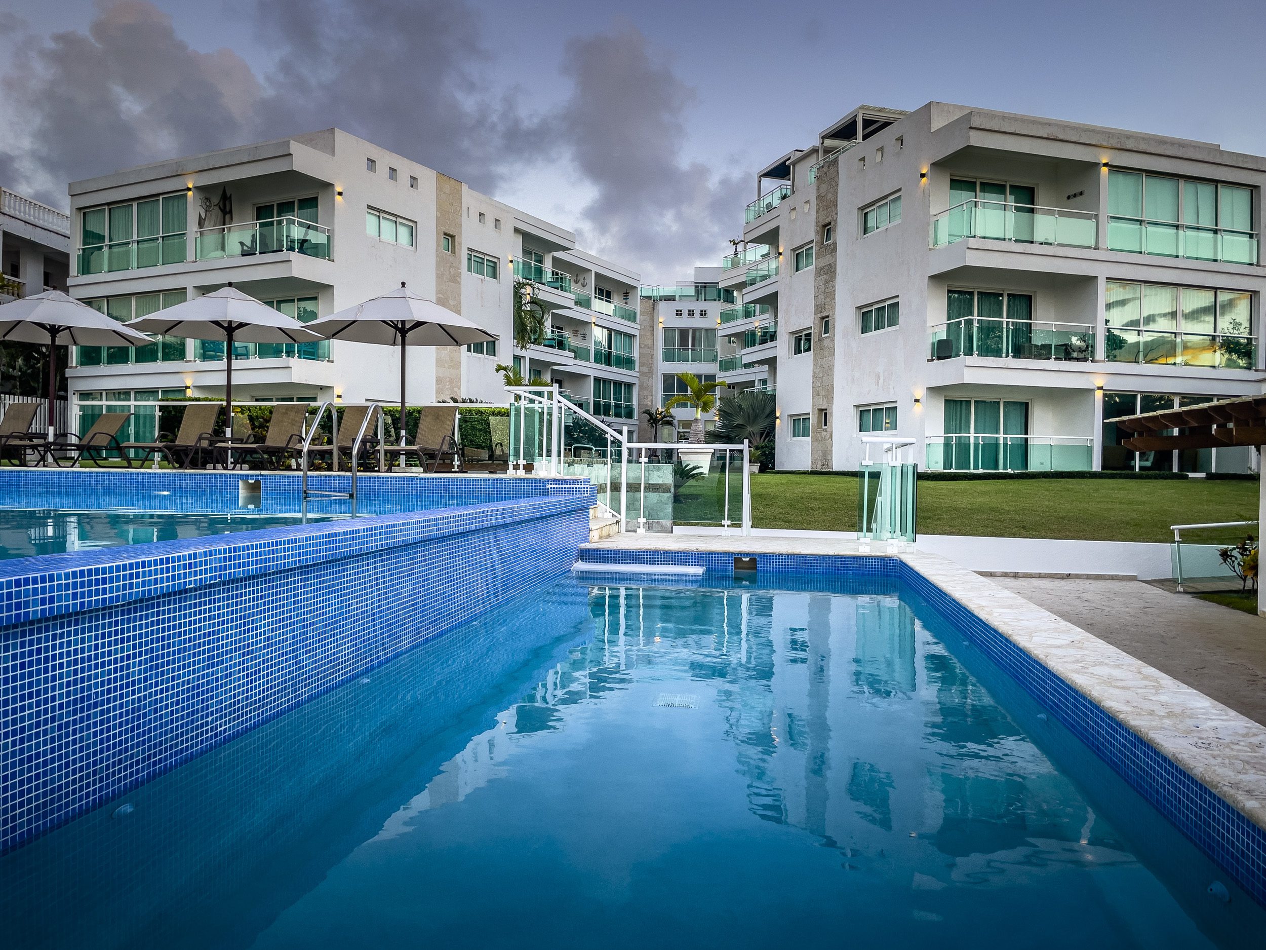 buyDRproperty Luxury 3 Bedroom Oceanfront Condo with pool and umbrellas Sosua Real Estate