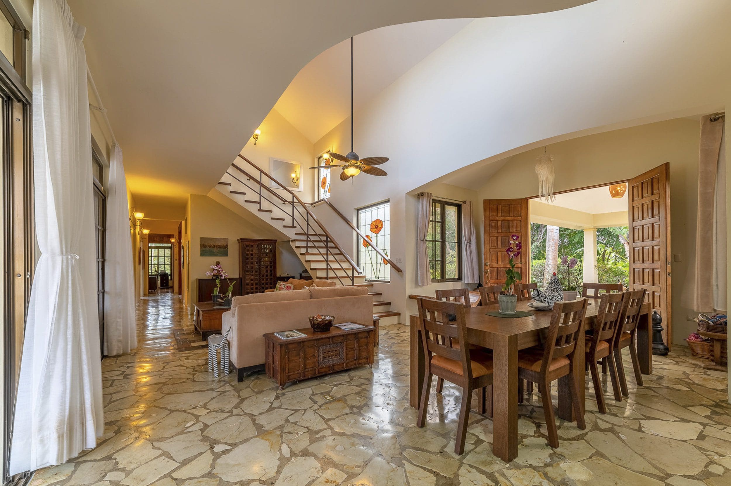 buyDRproperty Spacious dining area in a beautiful 4 bedroom villa in Sosua with a view. Sosua Real Estate