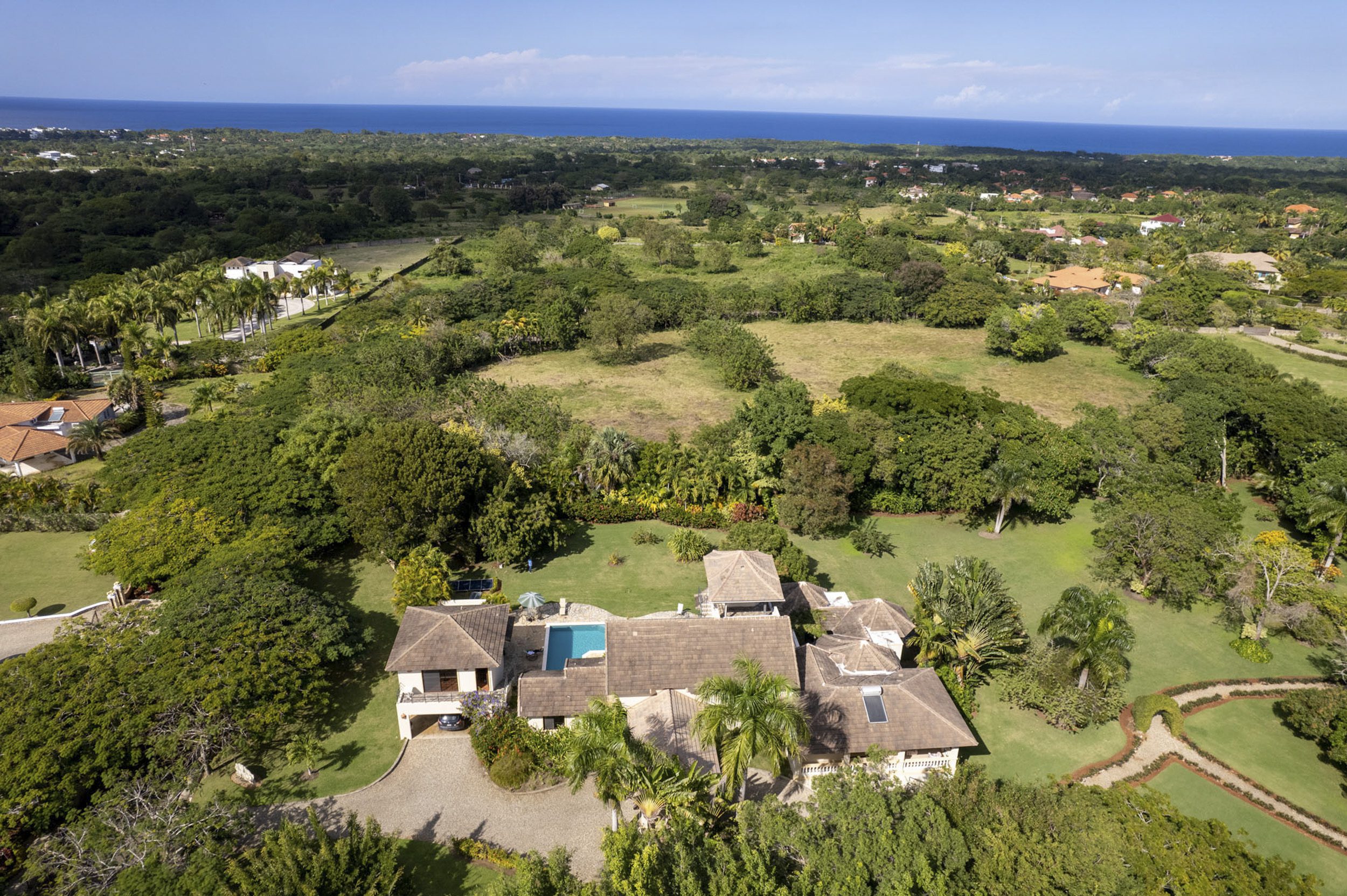 buyDRproperty Aerial view of a Beautiful 4 Bedroom Villa in Haciendas el Choco, Sosua, Dominican Republic Sosua Real Estate
