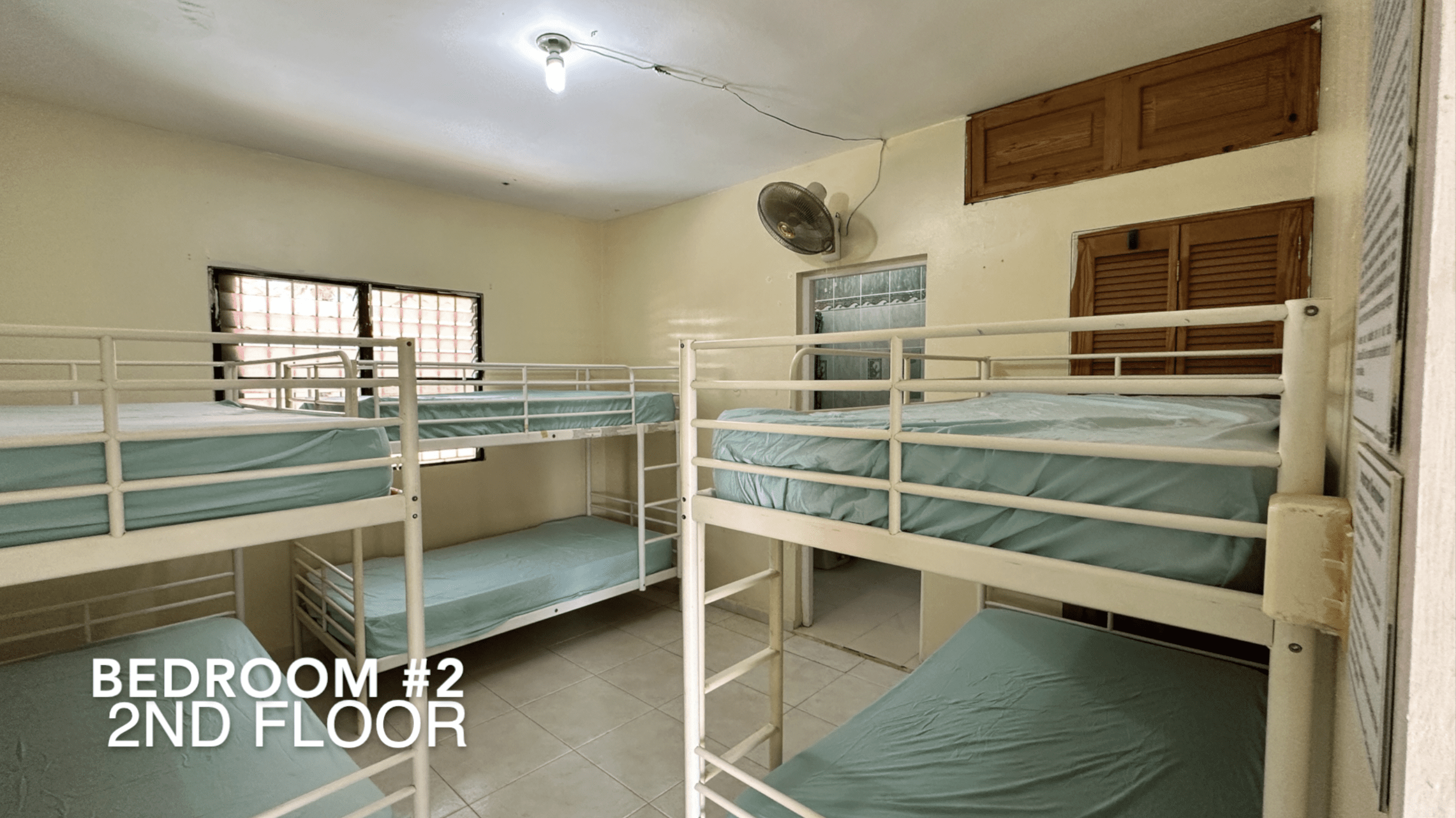 buyDRproperty Bedroom in an affordable hotel facility with bunk beds, 2nd floor. Sosua Real Estate