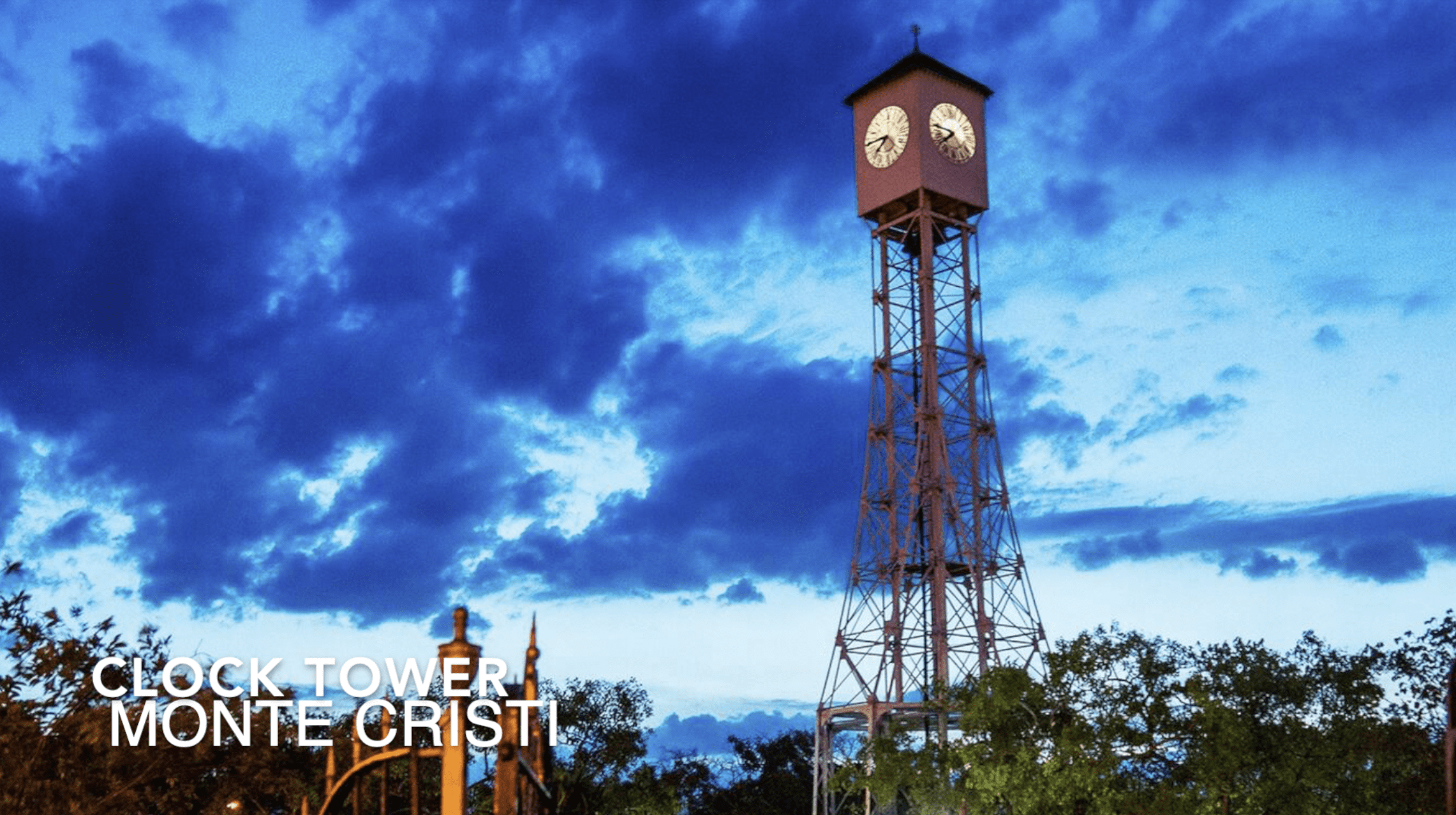 buyDRproperty Clock Tower Monte Cristi against a dramatic blue sky. Sosua Real Estate