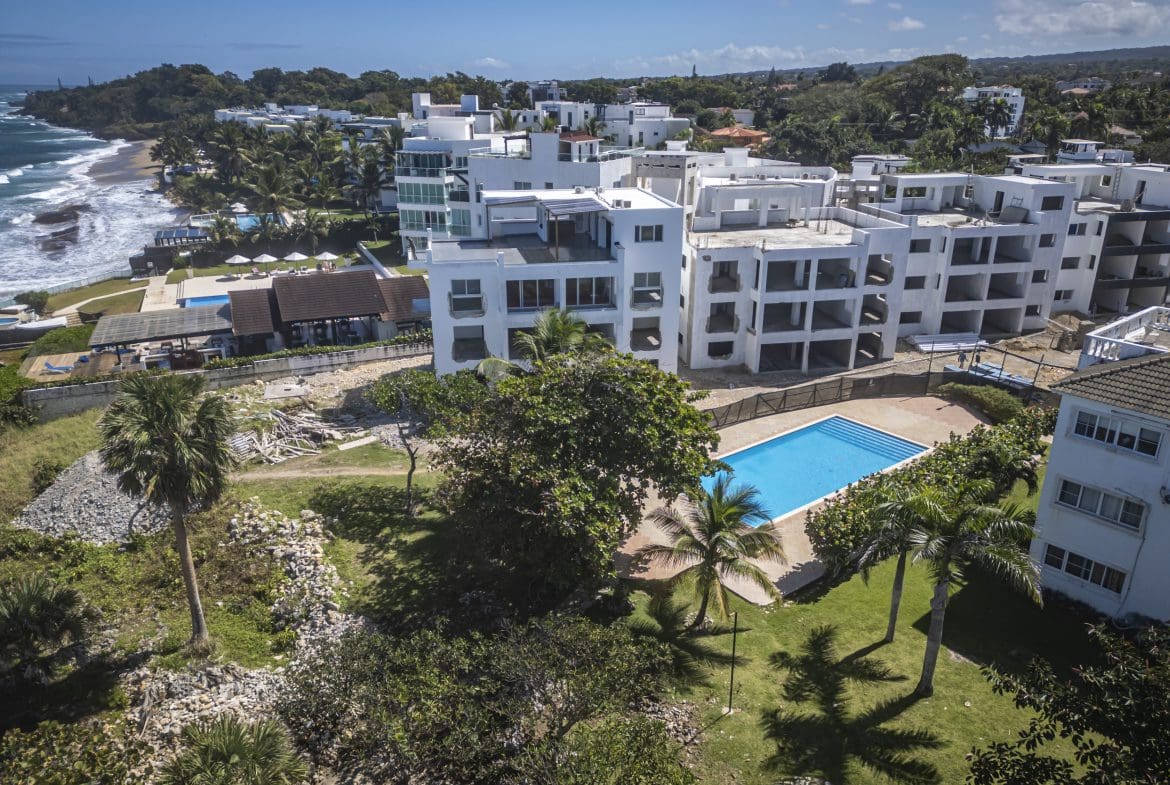 buyDRproperty Oceanfront condo complex in Sosua with pool and beach access. Sosua Real Estate