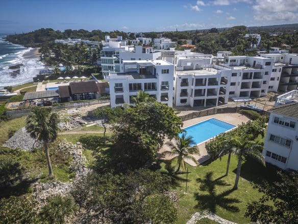 buyDRproperty Oceanfront condo complex in Sosua with pool and beach access. Sosua Real Estate
