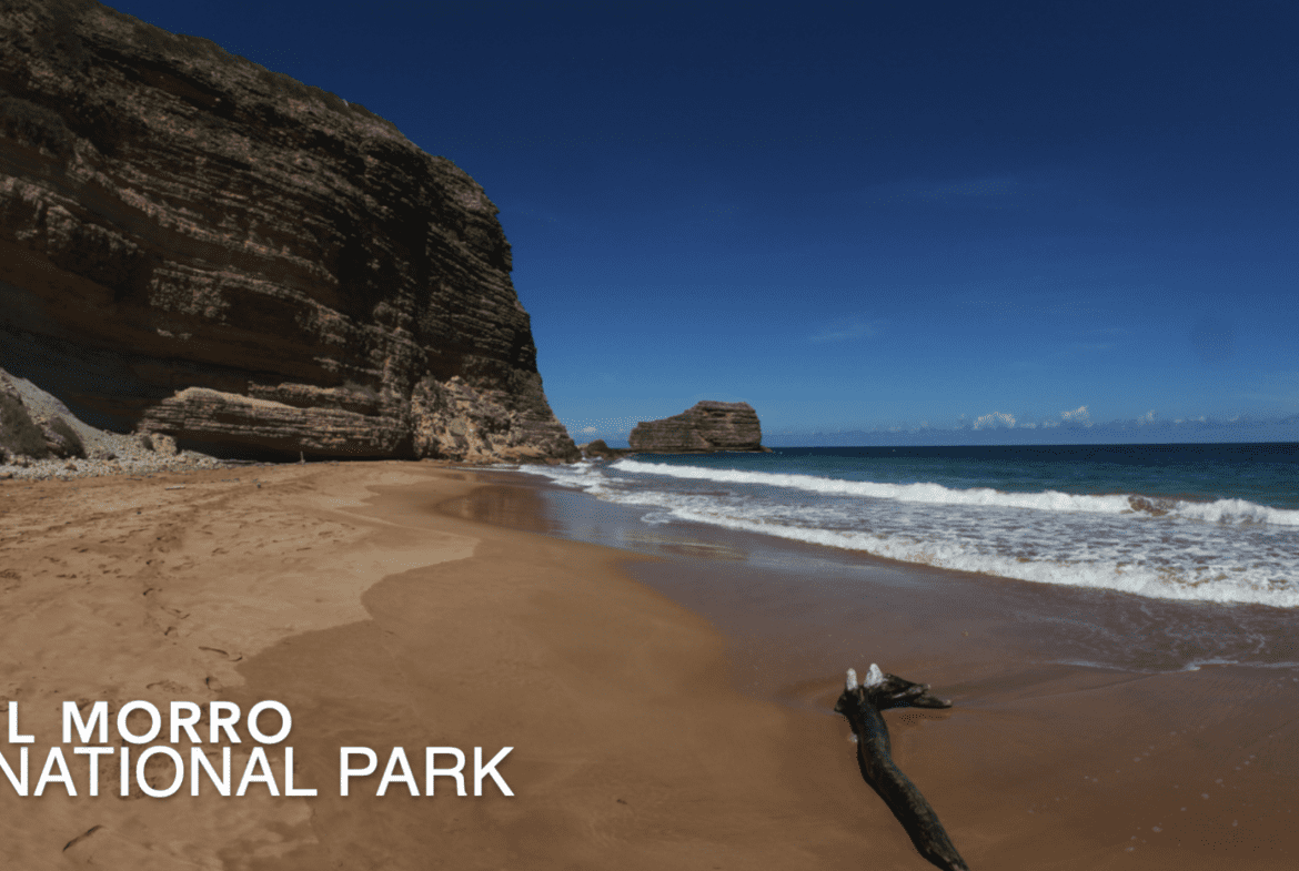 buyDRproperty Beach at El Morro National Park with cliff and ocean view. Sosua Real Estate