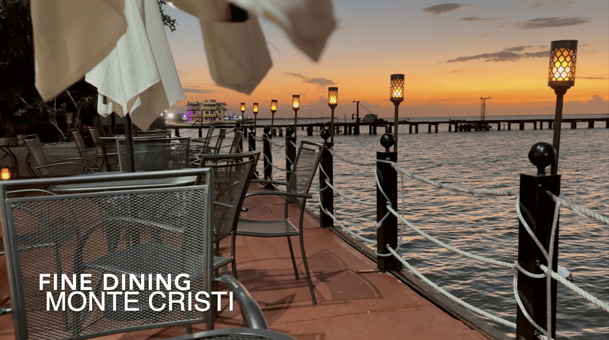 buyDRproperty Fine dining at a waterfront restaurant in Monte Cristi. Stunning sunset over the water. Sosua Real Estate