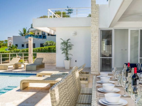 buyDRproperty Luxury villa SEASHELL in Casa Linda with pool and outdoor dining. Sosua Real Estate