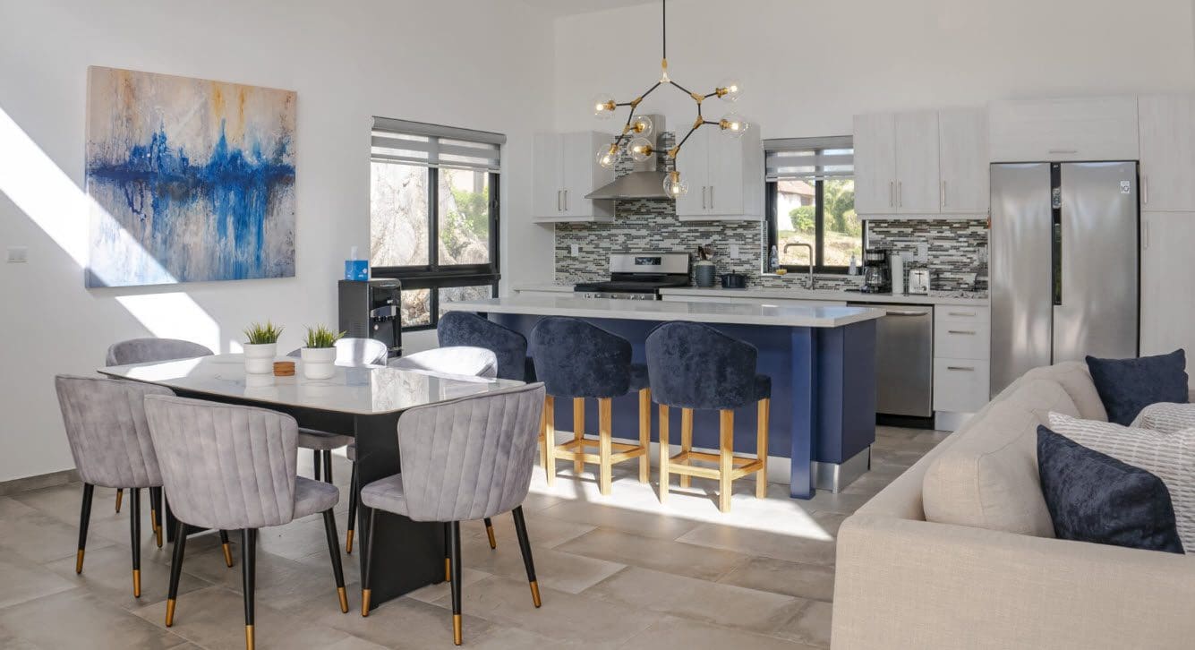 buyDRproperty Modern kitchen and dining area in a Beautiful Villa SUNSEEKER in Casa Linda. Sosua Real Estate