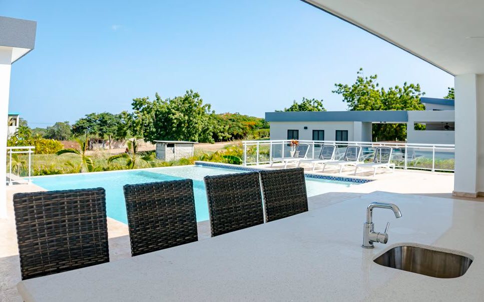buyDRproperty Beautiful Villa WHITESAND in Casa Linda with pool and outdoor seating. Sosua Real Estate