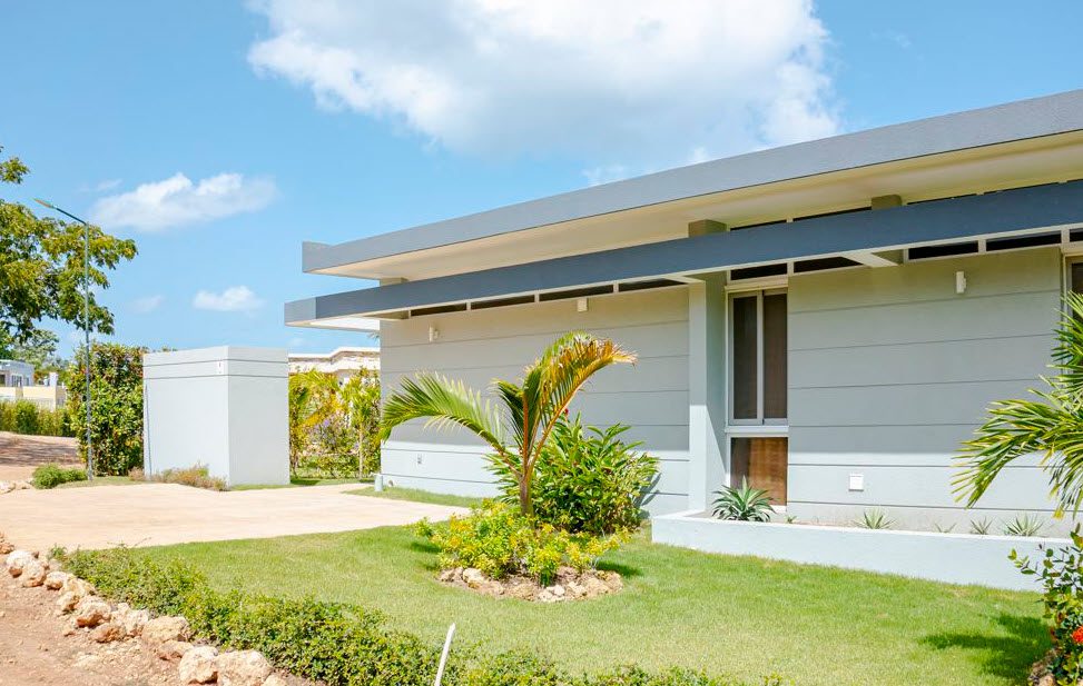 buyDRproperty Modern Beautiful Villa WHITESAND in Casa Linda with lush landscaping. Sosua Real Estate