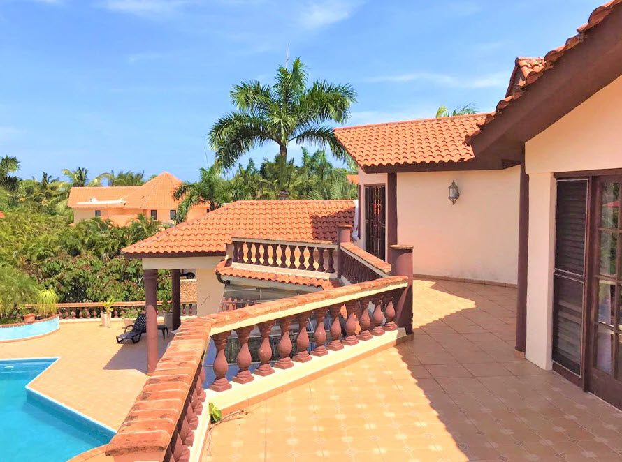buyDRproperty Beautiful 5 Bedroom Villa with ocean view in the Dominican Republic, featuring a pool and terrace. Sosua Real Estate
