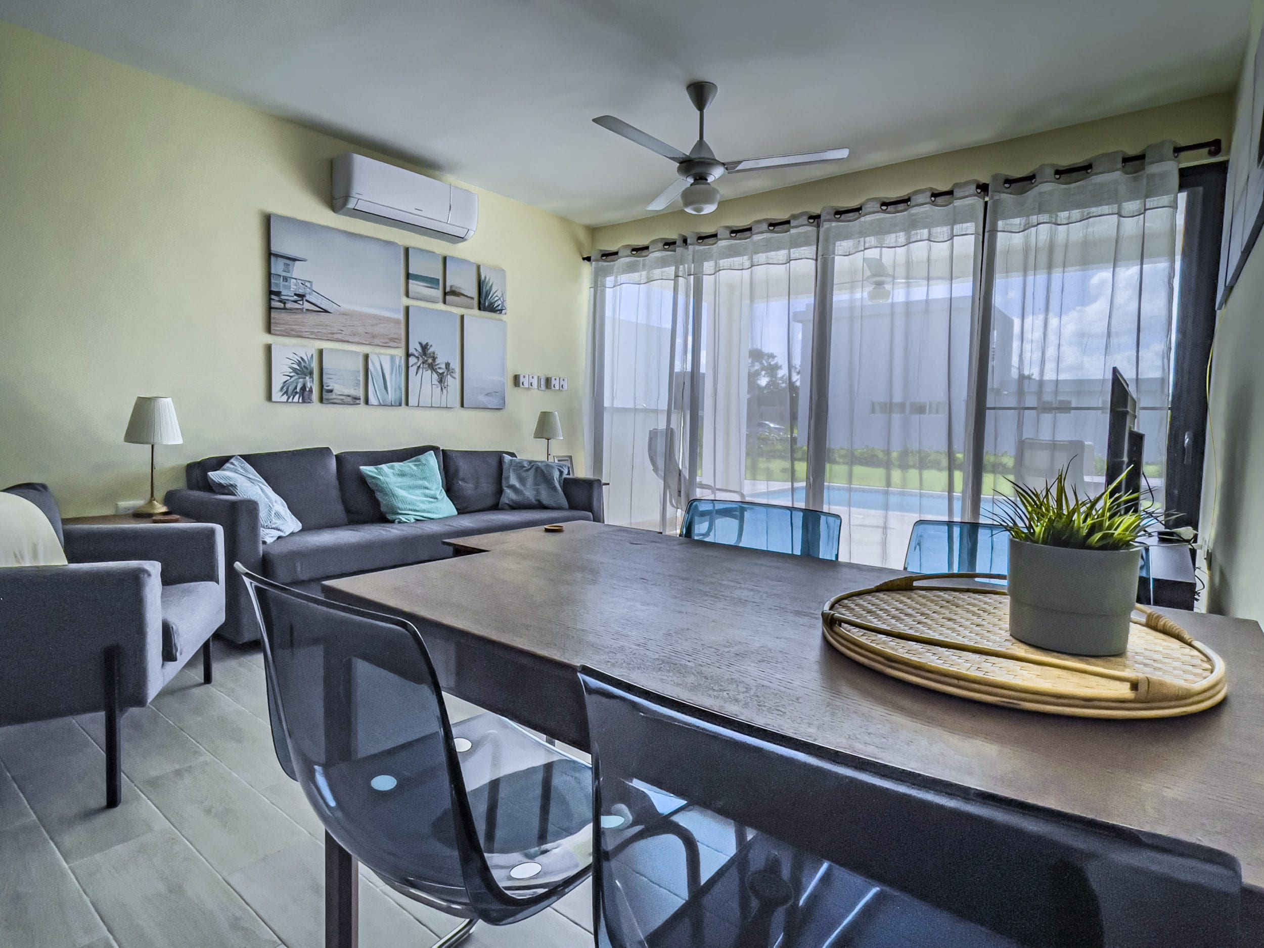 buyDRproperty Modern living room with dining area in a 2 Bedroom Villa For Sale Sosua Real Estate