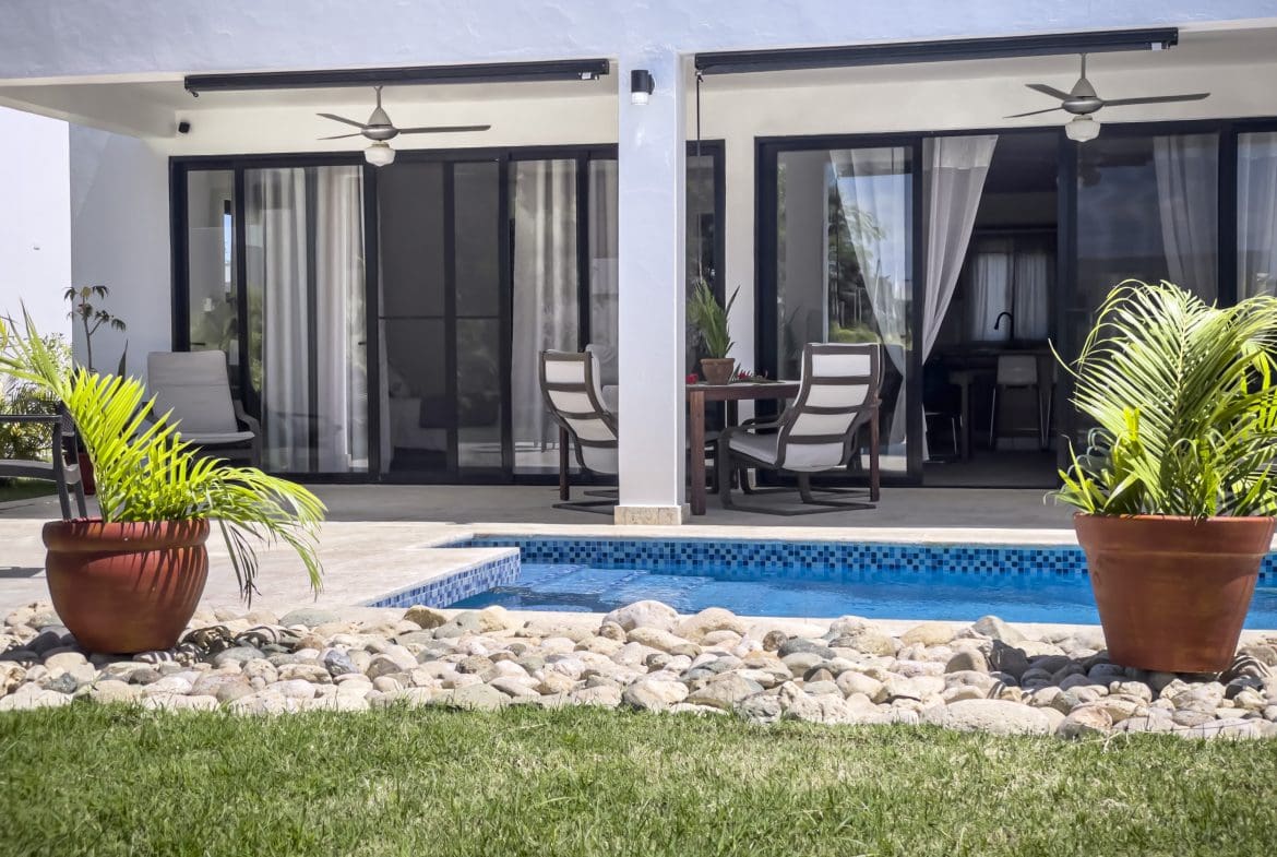 buyDRproperty 2 Bedroom Villa For Sale with pool and patio area Sosua Real Estate