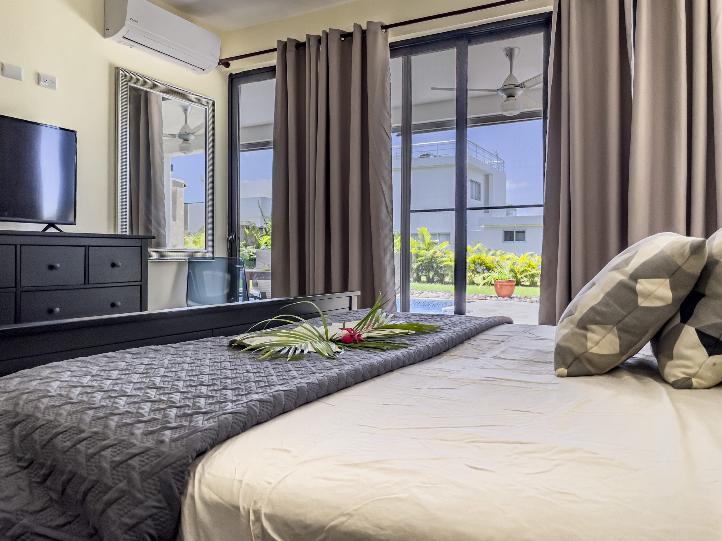 buyDRproperty Bedroom in a 2 Bedroom Villa For Sale with pool view. Sosua Real Estate