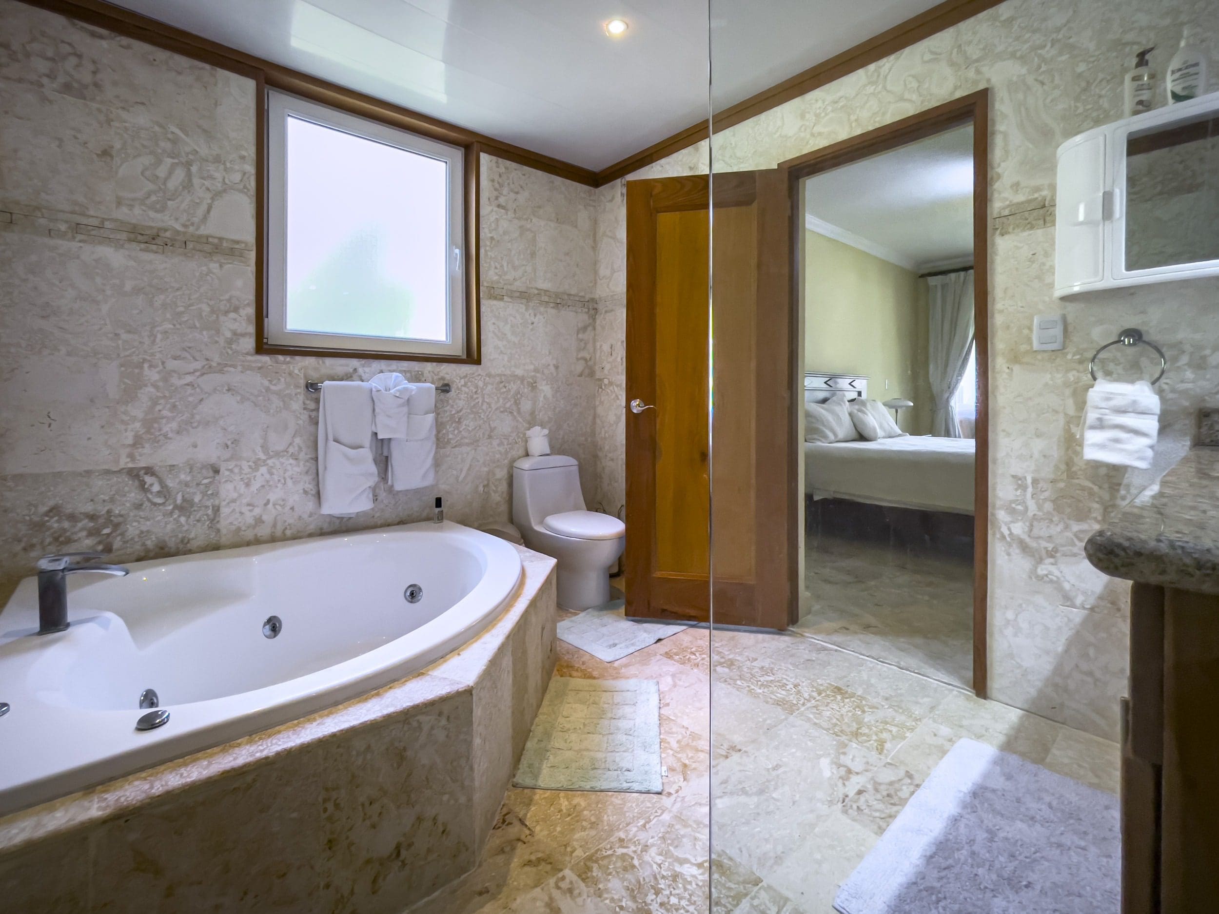 buyDRproperty Luxurious bathroom with jacuzzi and ocean-view, Sosua condo Sosua Real Estate