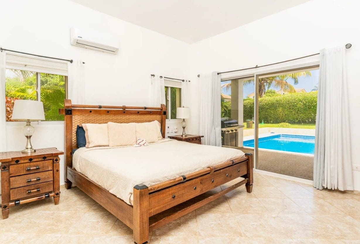 buyDRproperty Bedroom in a beautiful villa with pool view Sosua Real Estate