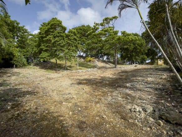 buyDRproperty Vacant building lot for sale with trees and potential ocean views. Sosua Real Estate