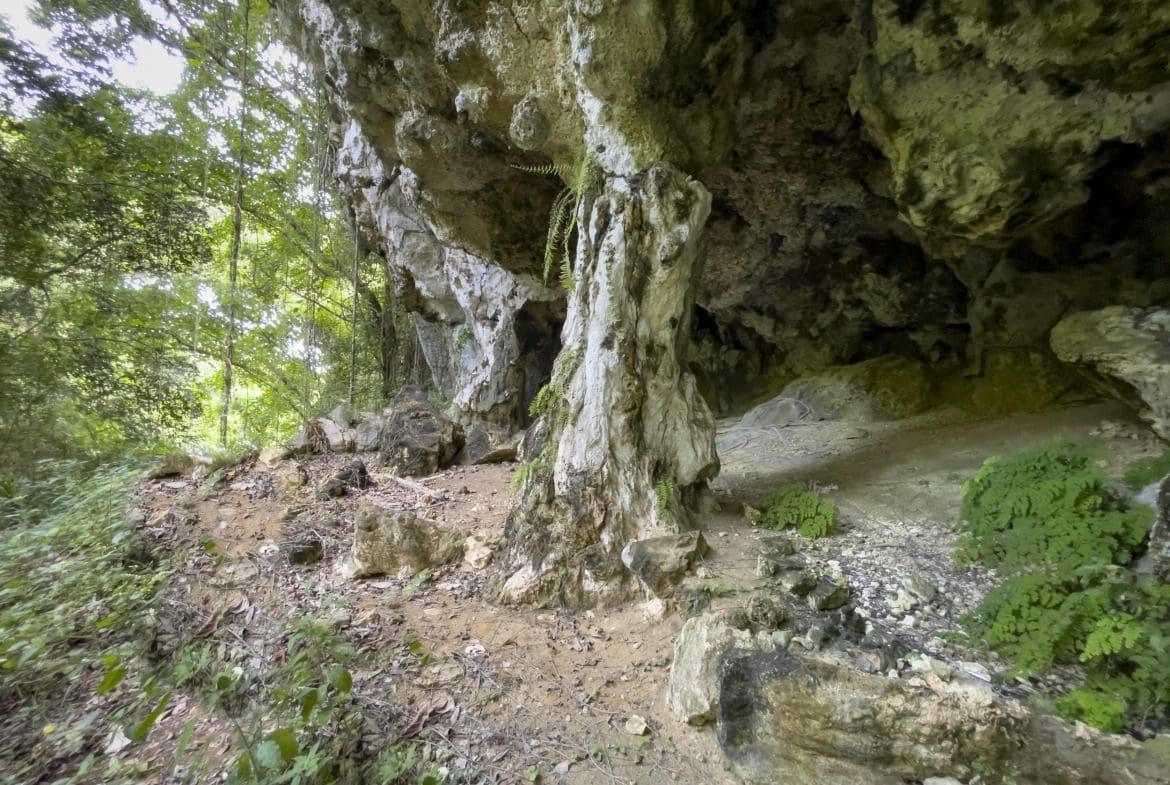 buyDRproperty Cave entrance with building lot in a wooded area. Sosua Real Estate
