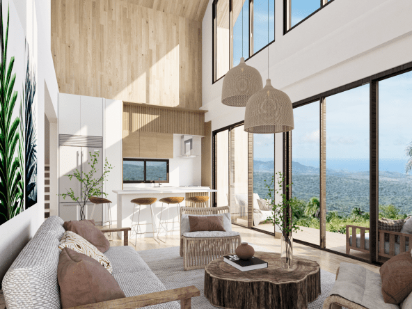 Interior-BUNGALOW-2-Sala-592x444 Puerto Plata Real Estate for Sale in the Dominican Republic