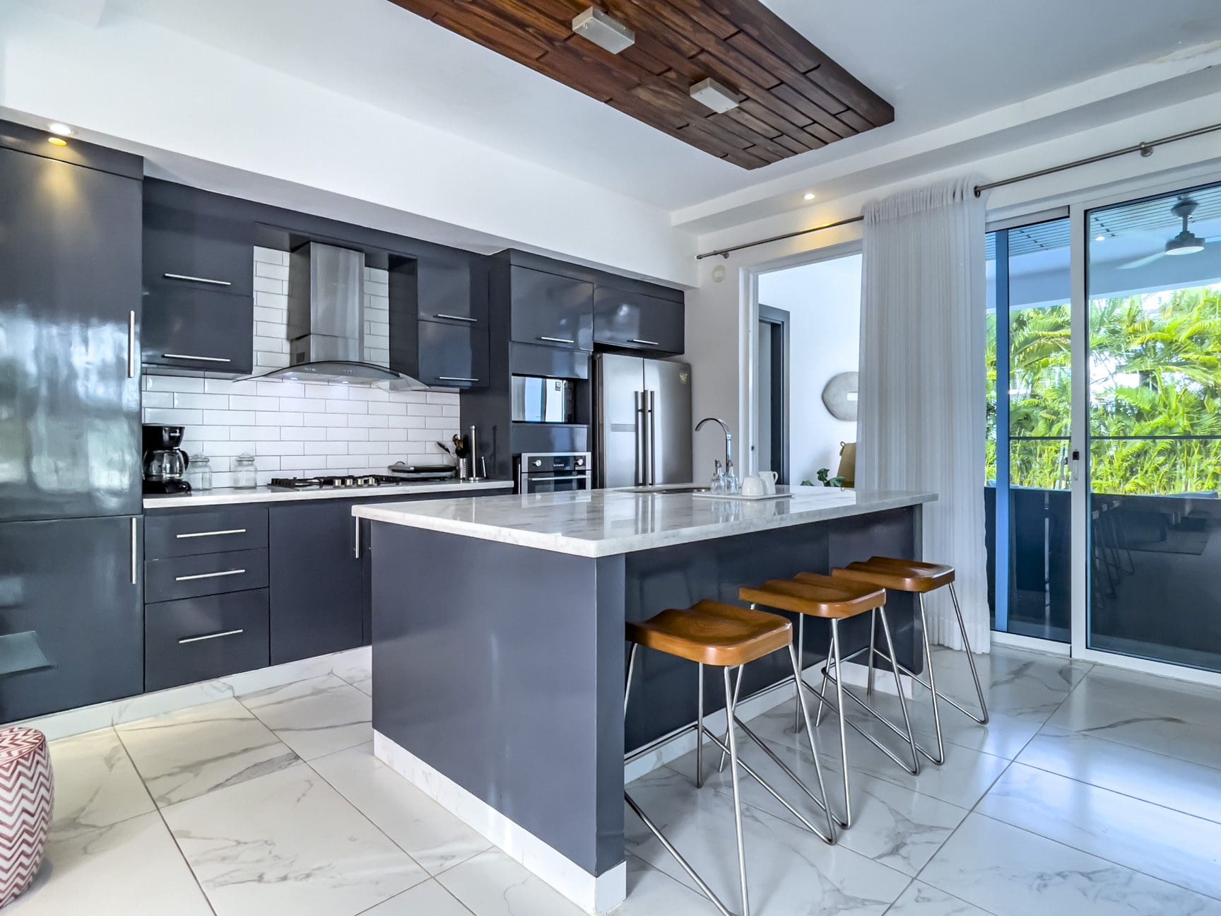 buyDRproperty Modern kitchen in a 3-bedroom villa for sale in Sosúa Ocean Village, Dominican Republic. Sosua Real Estate