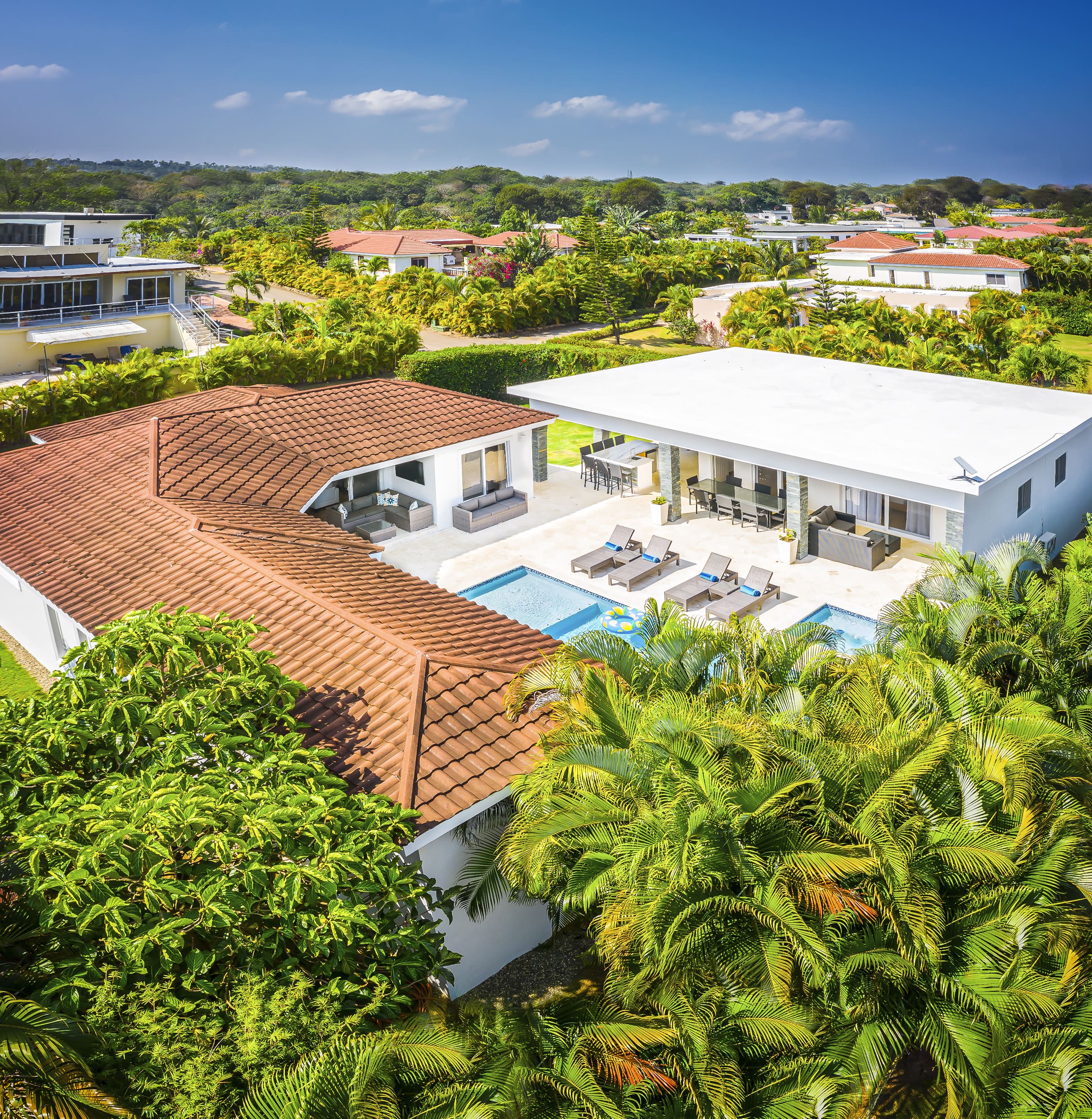 Aerial view of luxury estate for sale in Sosua Casa Linda
