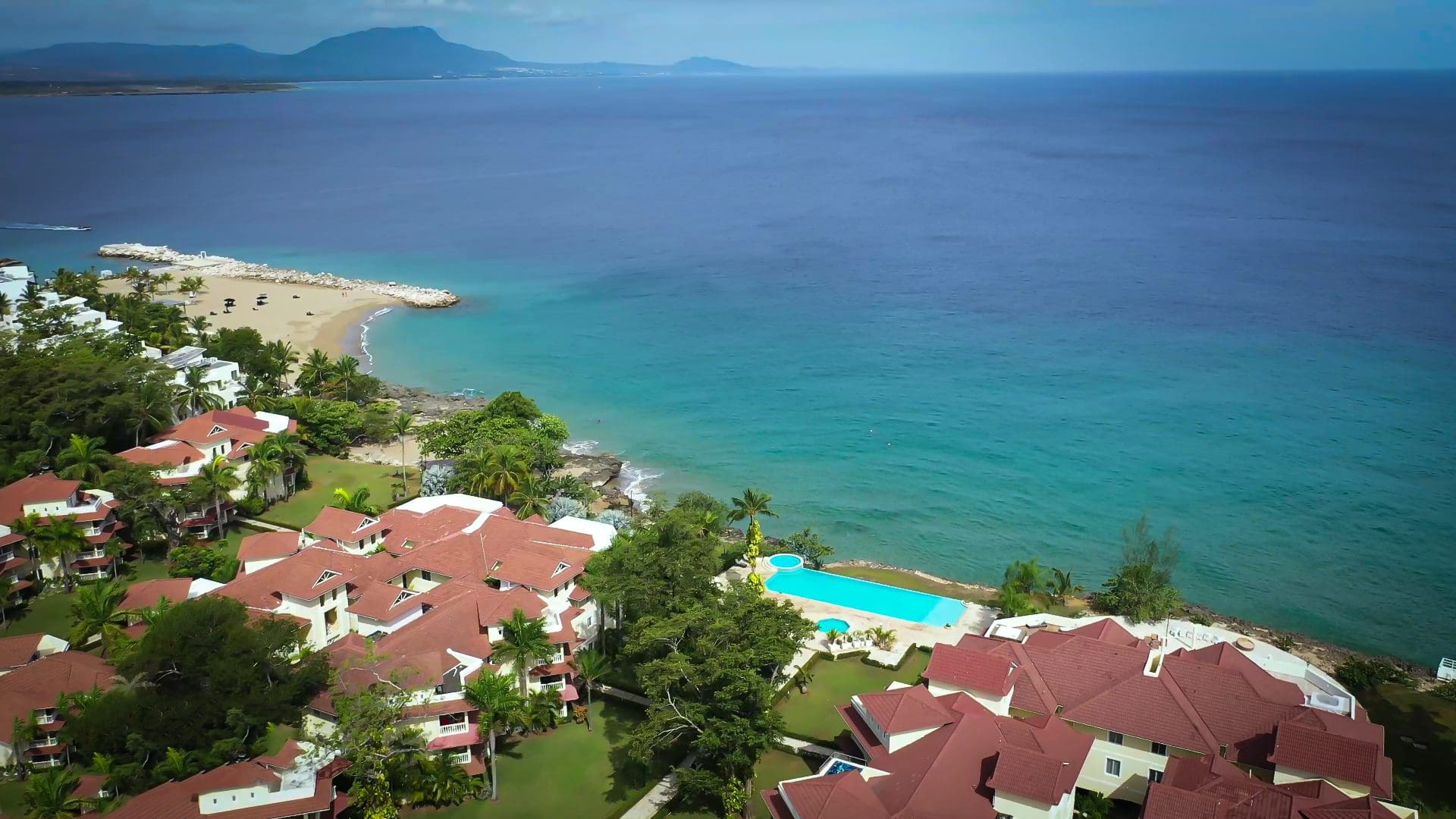 buyDRproperty Aerial view of beachfront resort in Sosua Dominican Republic