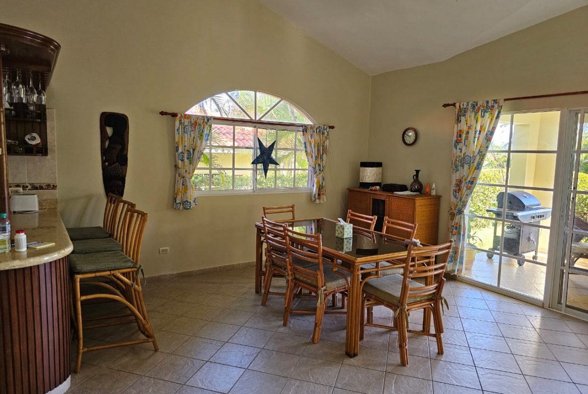 buyDRproperty Dining area of a 3 Bedroom Villa For Sale with a view of the outdoors. Sosua Real Estate