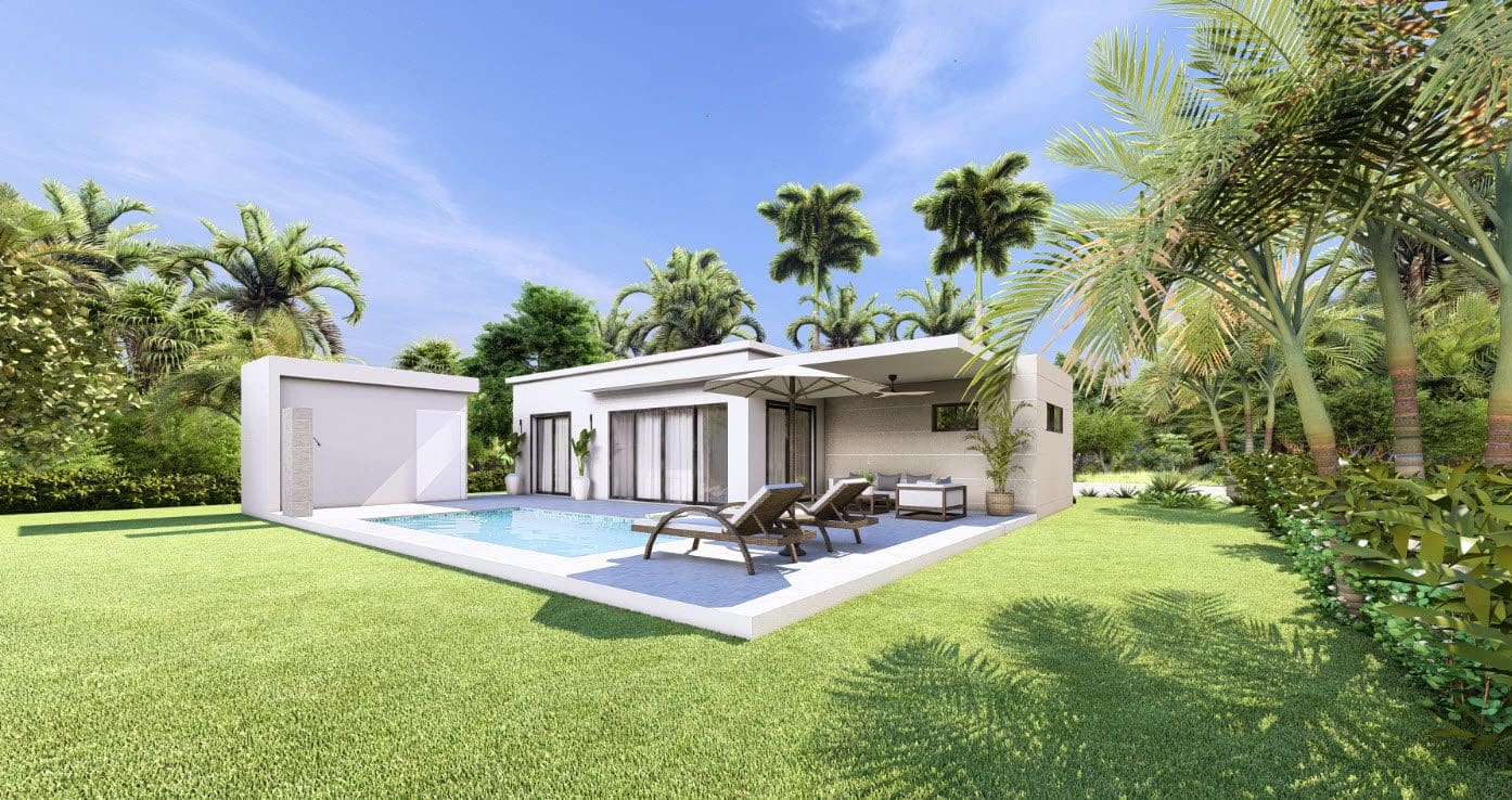 buyDRproperty Modern villa with a private pool, perfect for a relaxing Bliss vacation. Sosua Real Estate