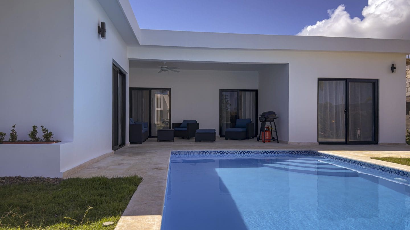 buyDRproperty Modern villa with swimming pool and outdoor patio in Sosua Ocean Village. Sosua Real Estate