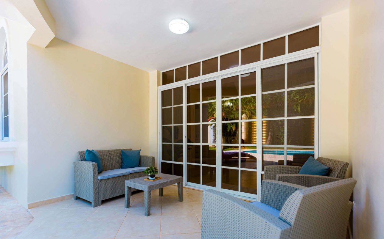 buyDRproperty Outdoor seating area of a 3 BR Villa with pool in Sosúa Sosua Real Estate