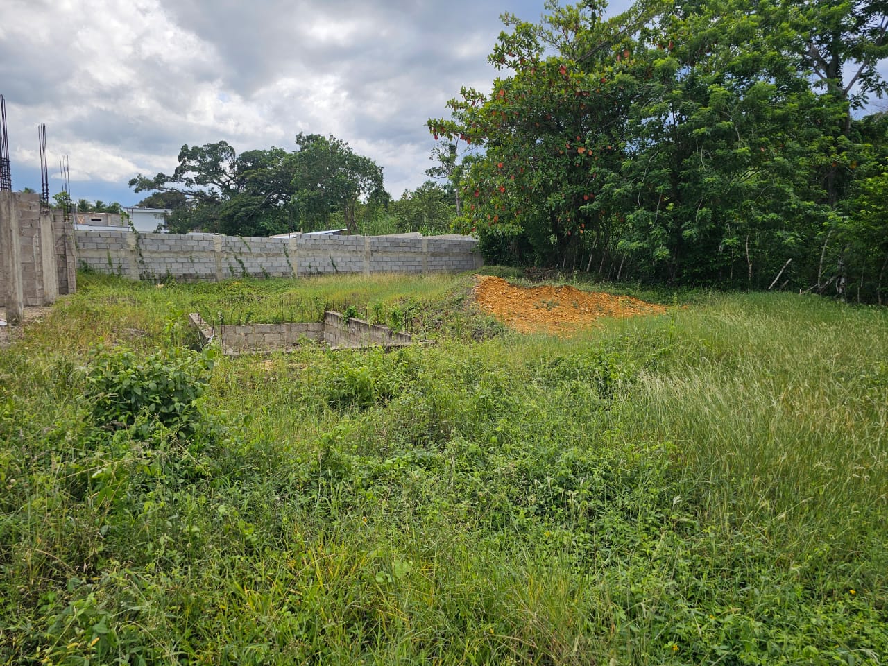 buyDRproperty Overgrown lot with started construction near Casa Linda, ideal for development. Sosua Real Estate