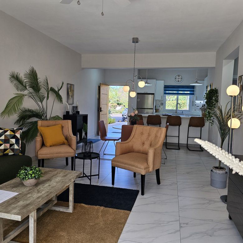 Buydrproperty Open concept Living Room with Modern Furniture and Bright Natural Light Sosua Real Estate Buydrpropertycom Buydrpropertycom