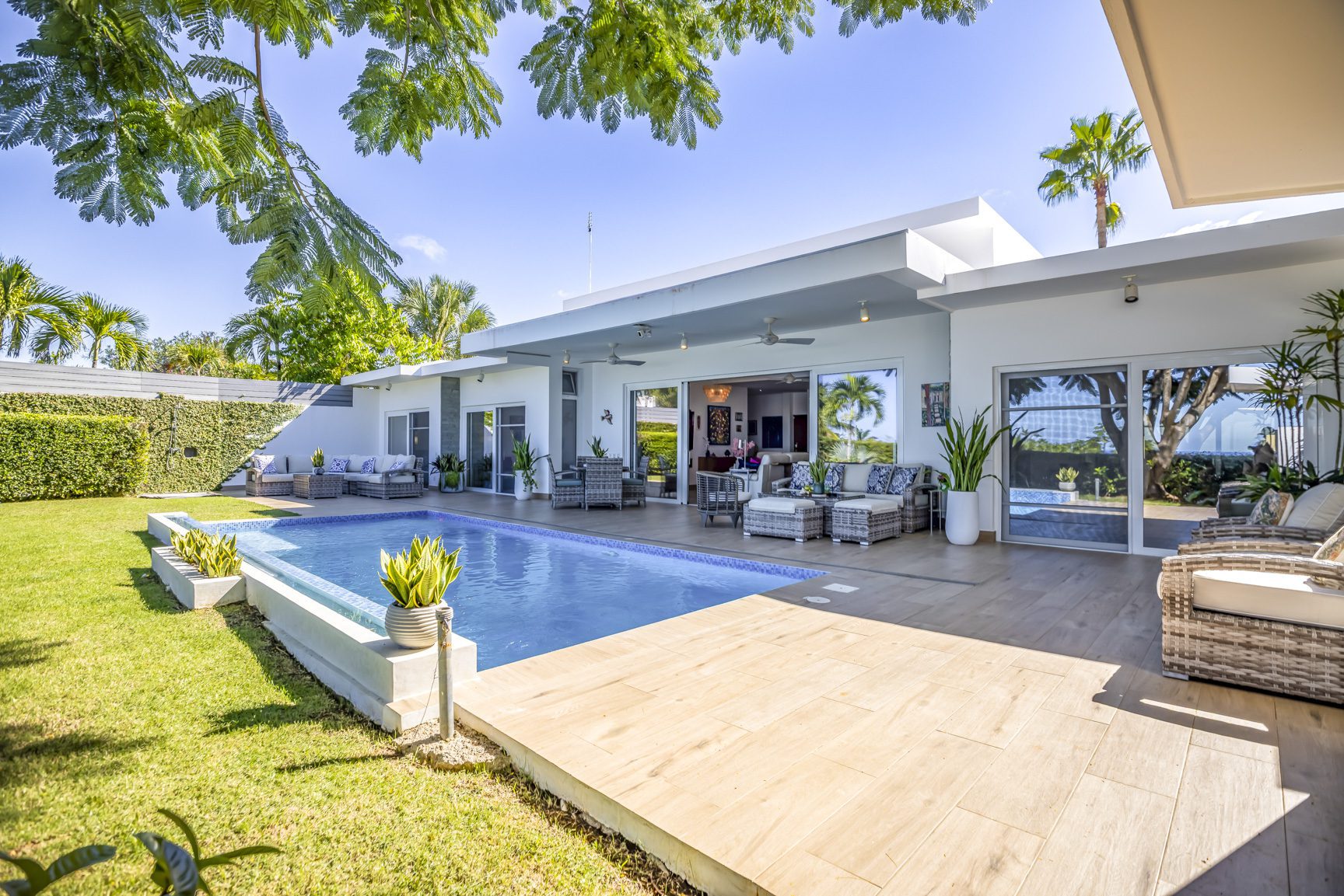 Buydrproperty Luxury Villa with Pool Patio and Lush Green Lawn Sosua Real Estate Buydrpropertycom Buydrpropertycom