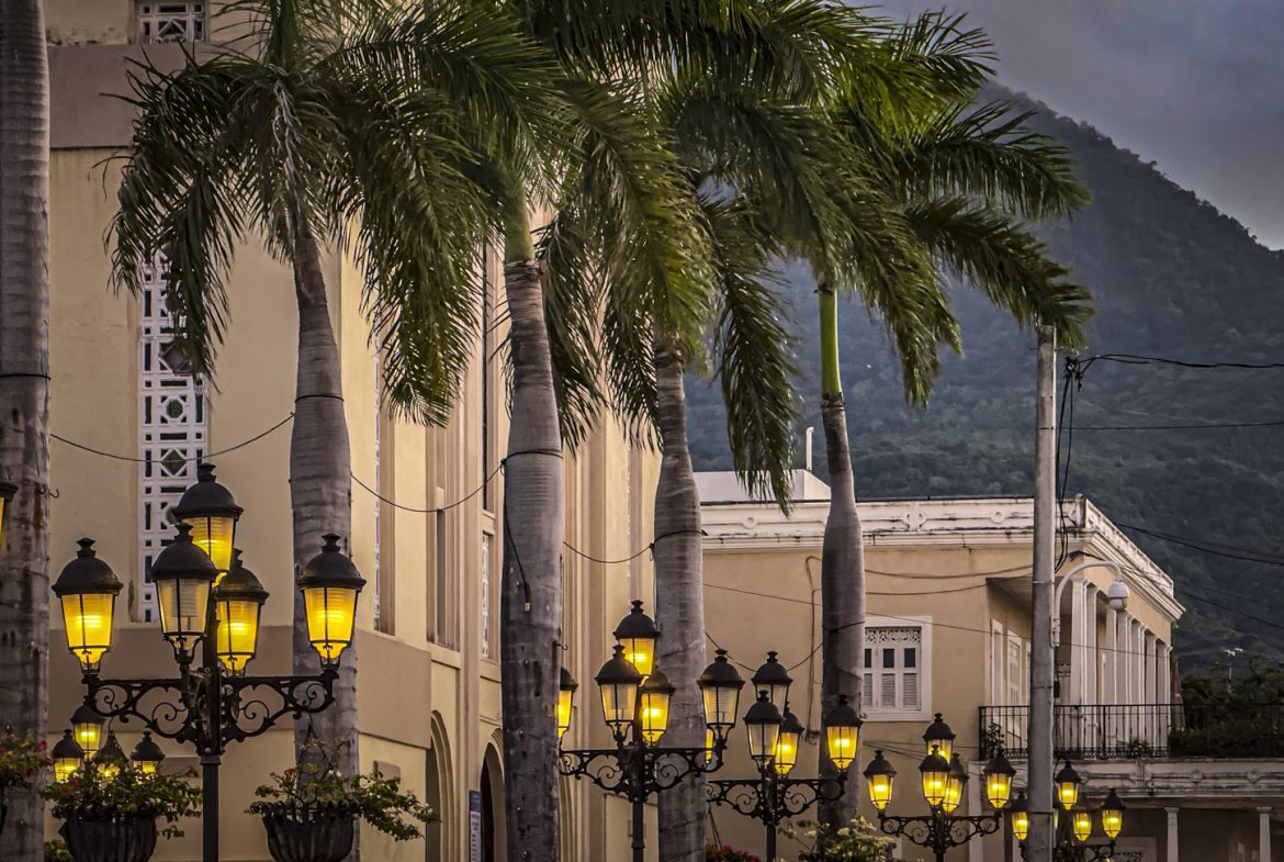 buyDRproperty Street lamps and palm trees in a tropical city Sosua Real Estate